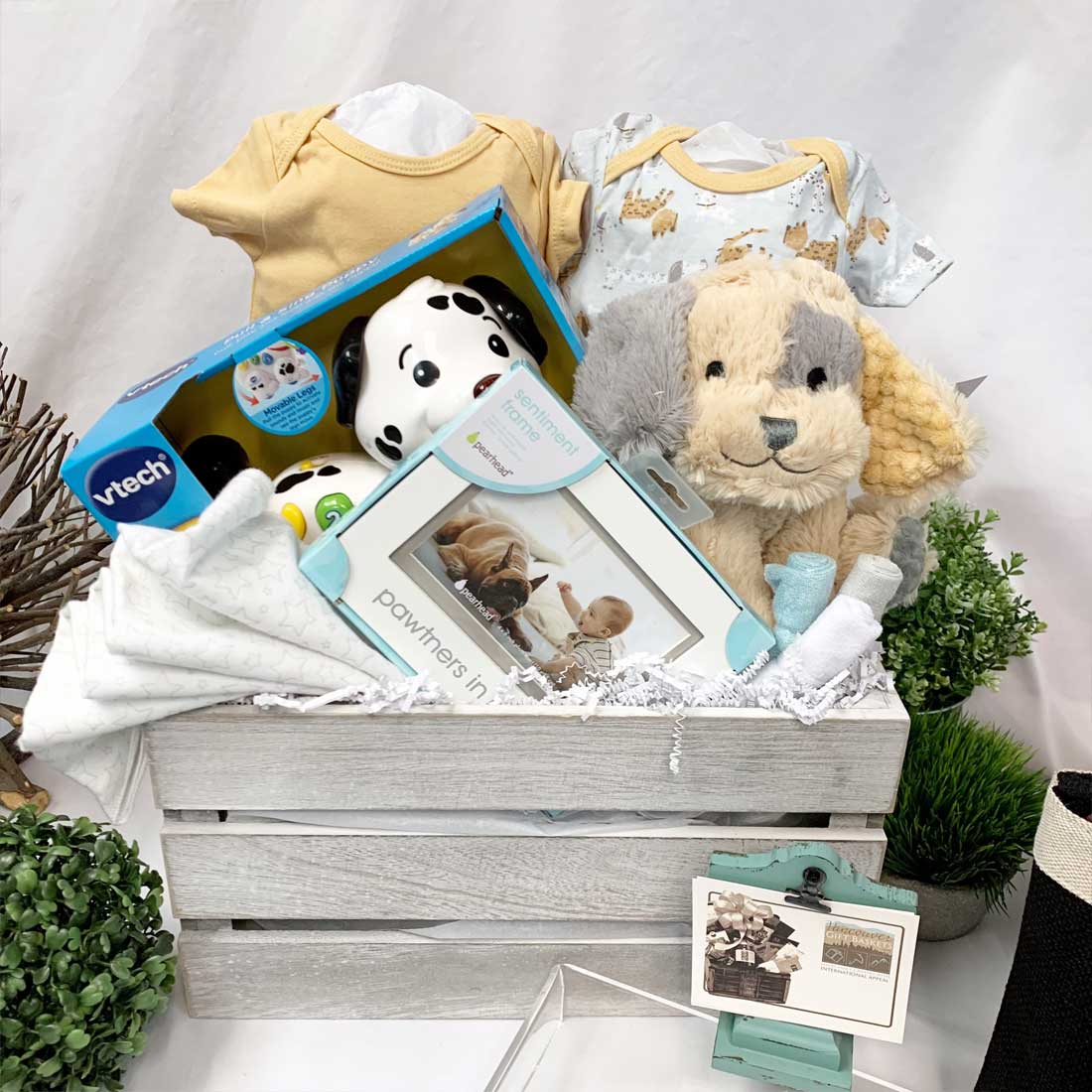 The Pawtners In Crime Neutral Baby Gift Basket Vancouver Gift Baskets