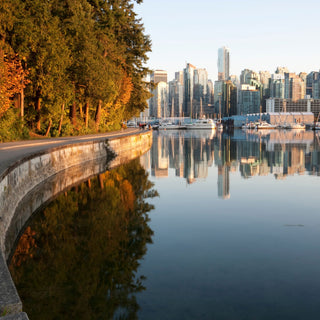 Vancouver city skyline Easter bunny ornament on a table | Vancouver Gift Baskets with local BC products