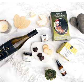 A Self Care Gift Box with Wine & Candlelight