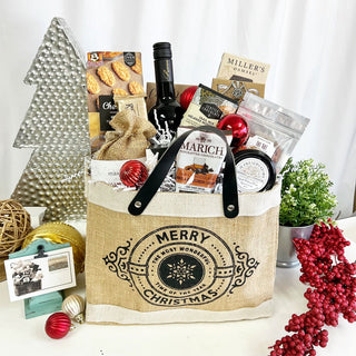 A Merry Christmas Gourmet Wine Tote
