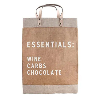 Our Essentials: Wine, Carbs & Chocolate Market Tote