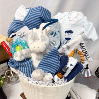 Little Animal Adventures Baby Boy Gift Basket