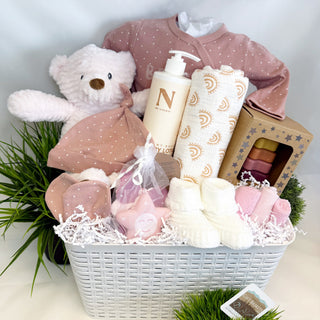My First Teddy Baby Girl Gift Basket