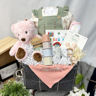 So Very Loved Baby Girl Gift Basket