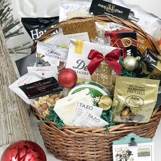 A Holiday Hamper Gift Arrangement