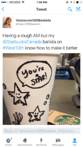 Gratitude to Starbucks Barista