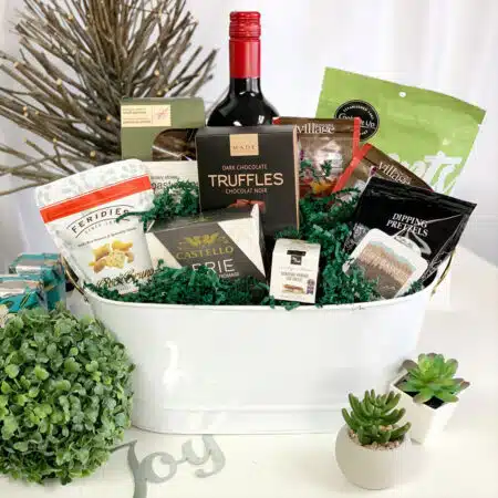 Abundant Appreciation Wine Gift Basket from Vancouver Gift Baskets