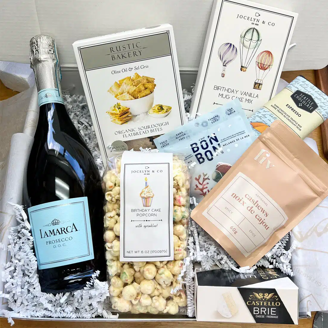 Birthday Bubbly Gift Box by Vancouver Gift Baskets