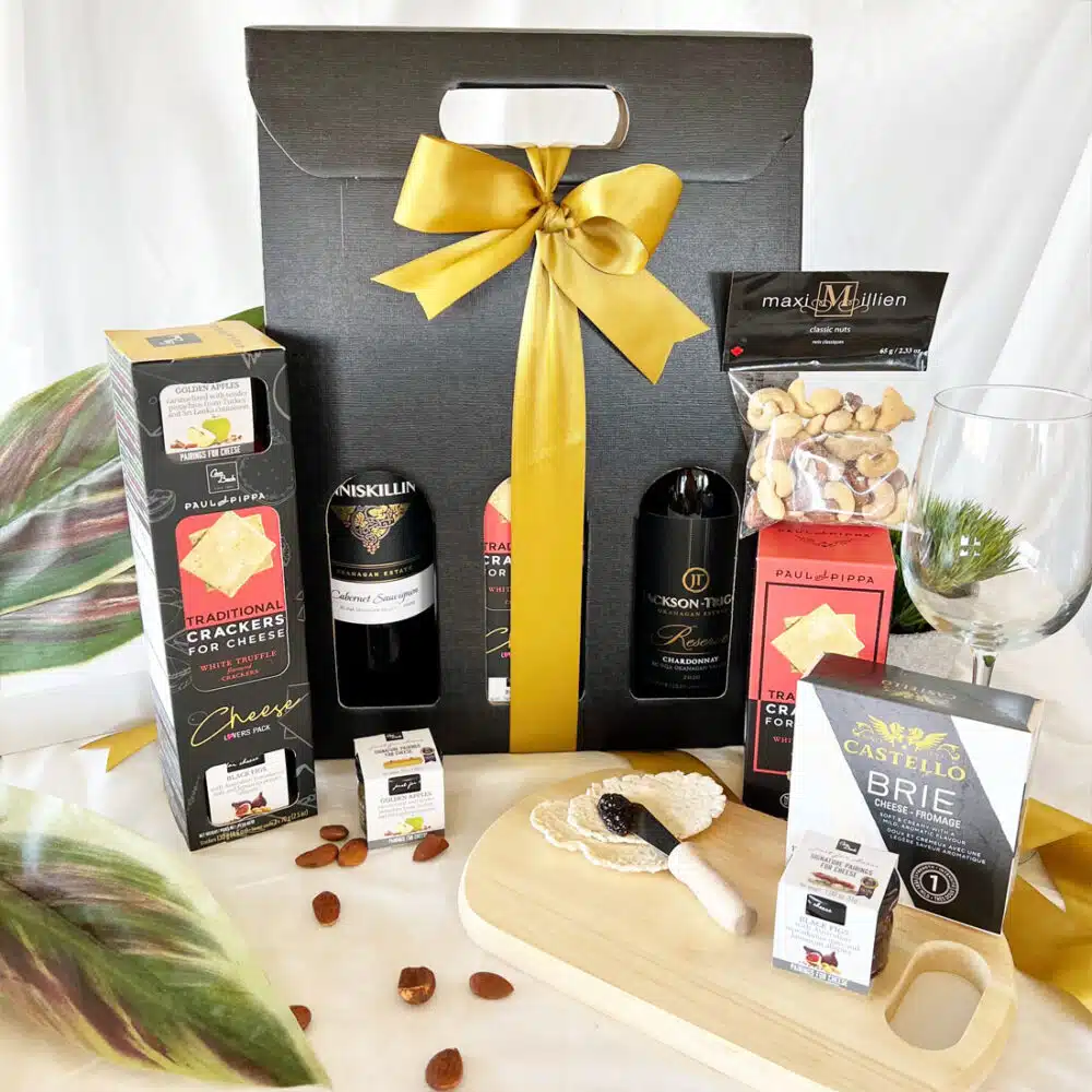 Golden Cheer LARGE Wine Box from Vancouver Gift Baskets