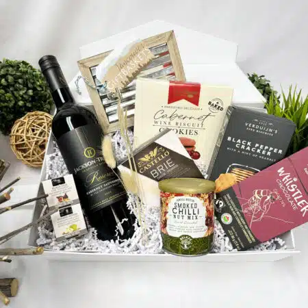 Enchanting Elegance RED WINE Gift Box by Vancouver Gift Baskets