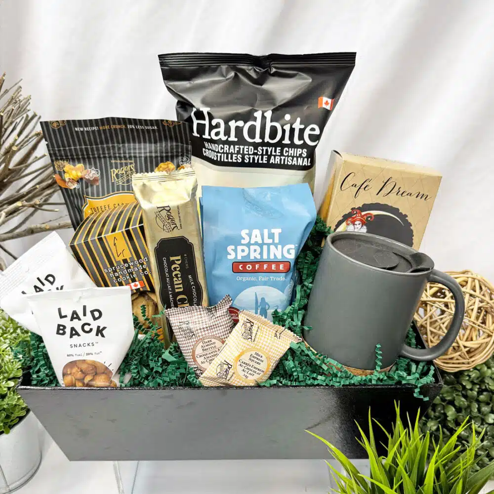 His Caffeinated Coffee Retreat Gift Box by Vancouver Gift Baskets