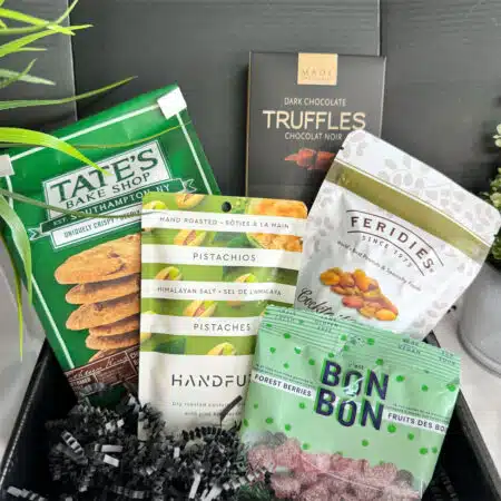 A Snackable Sampler Gift Box is ideal for a thoughtful & tasty gesture by Vancouver Gift Baskets (OPEN)