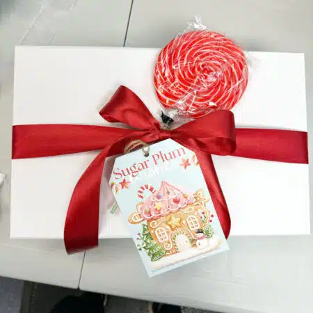 Sugar Plum Wishes Closed Gift Box by Vancouver Gift Baskets