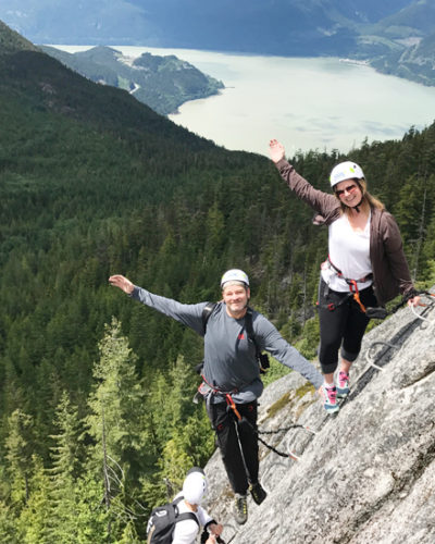 Via Ferrata with Mike last summer